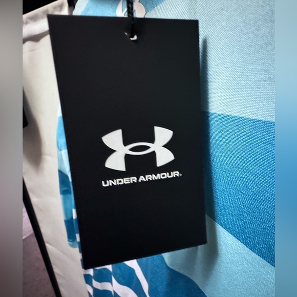Under Armour Blue Striped Polo Shirt - Picture 4 of 6